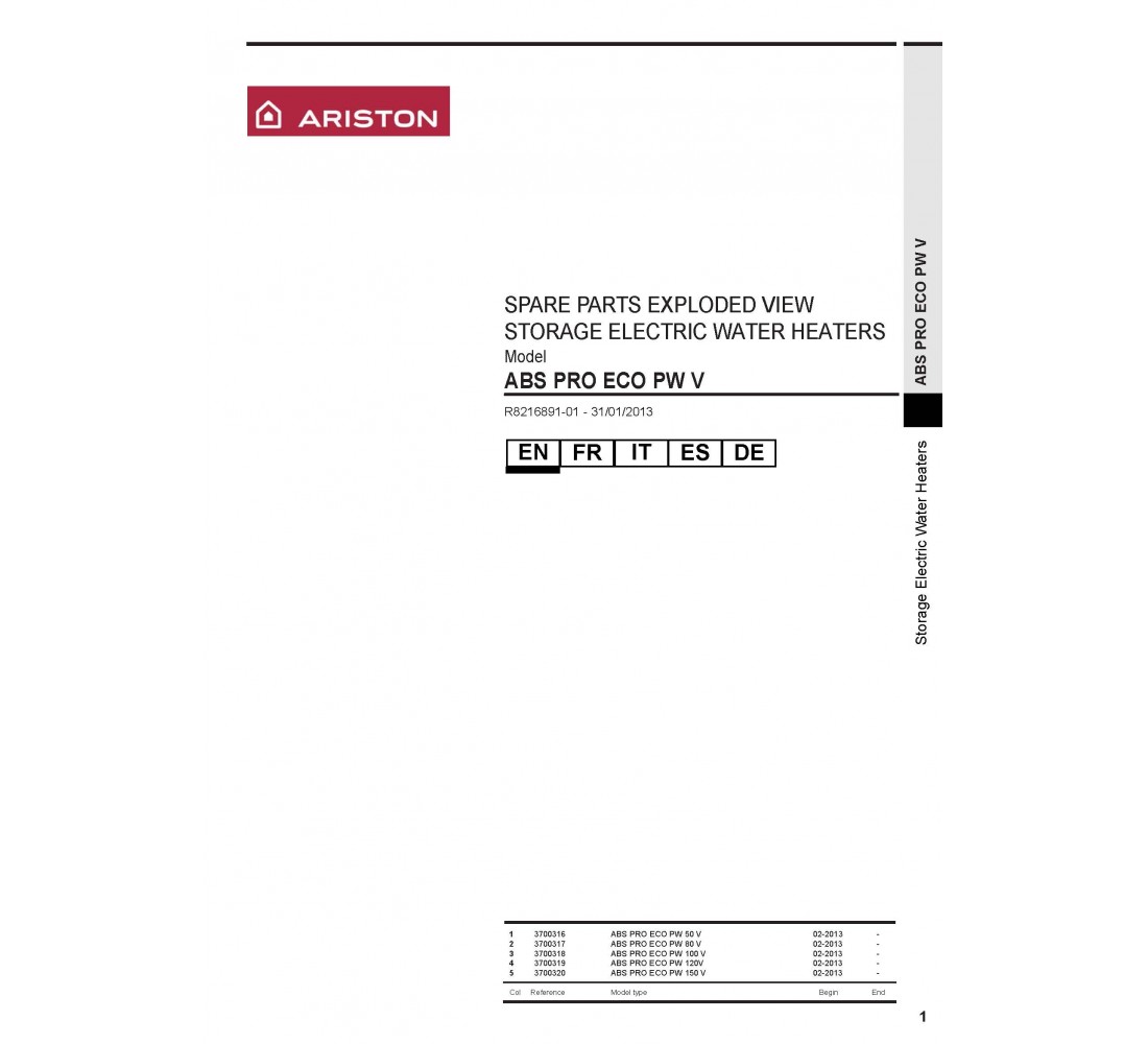 ARISTON ABS PRO ECO PW V